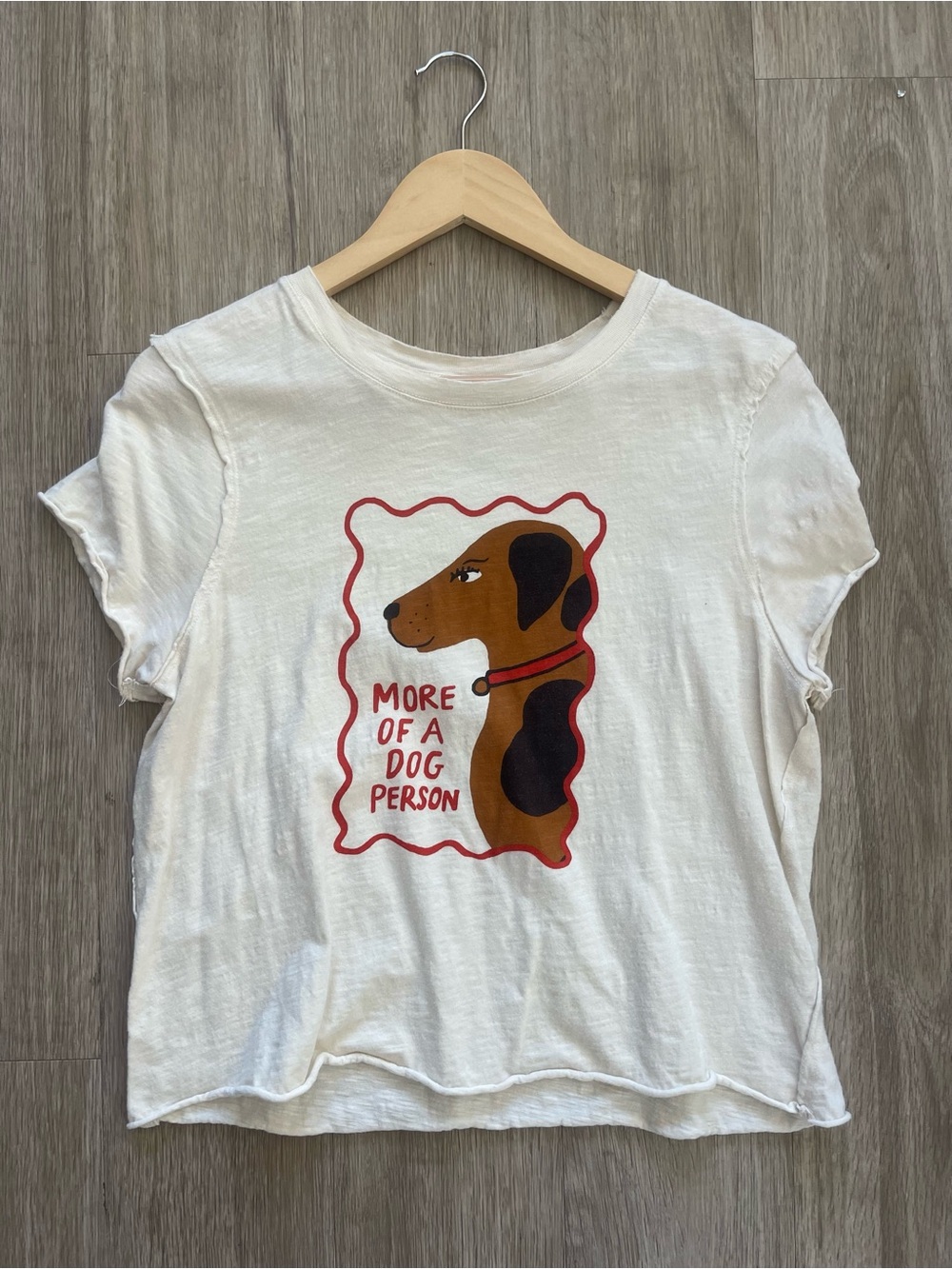 Anthropologie Maeve x Lucy Kraly More of a Dog Person Graphic Tee Medium - Picture 2 of 7